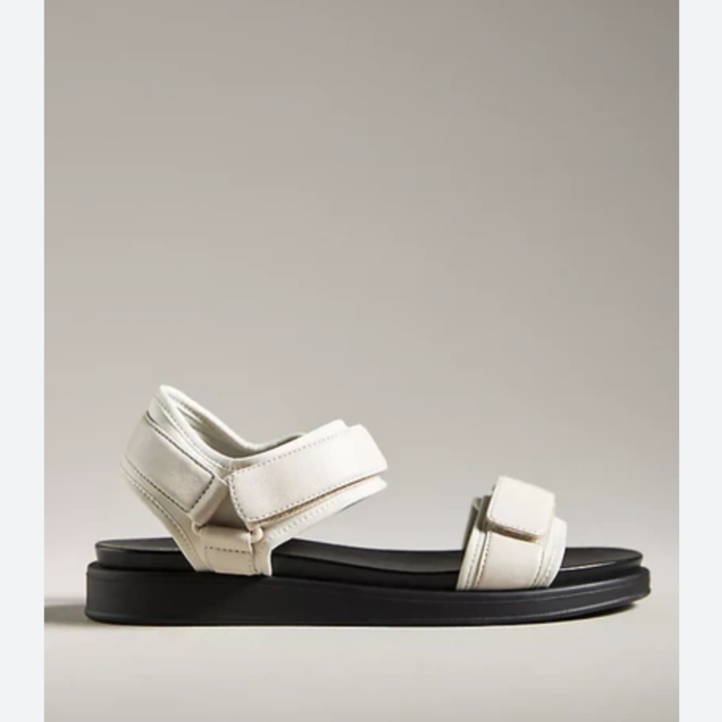 Anthropologie Silent D Sporty Sandals In Cream And Black